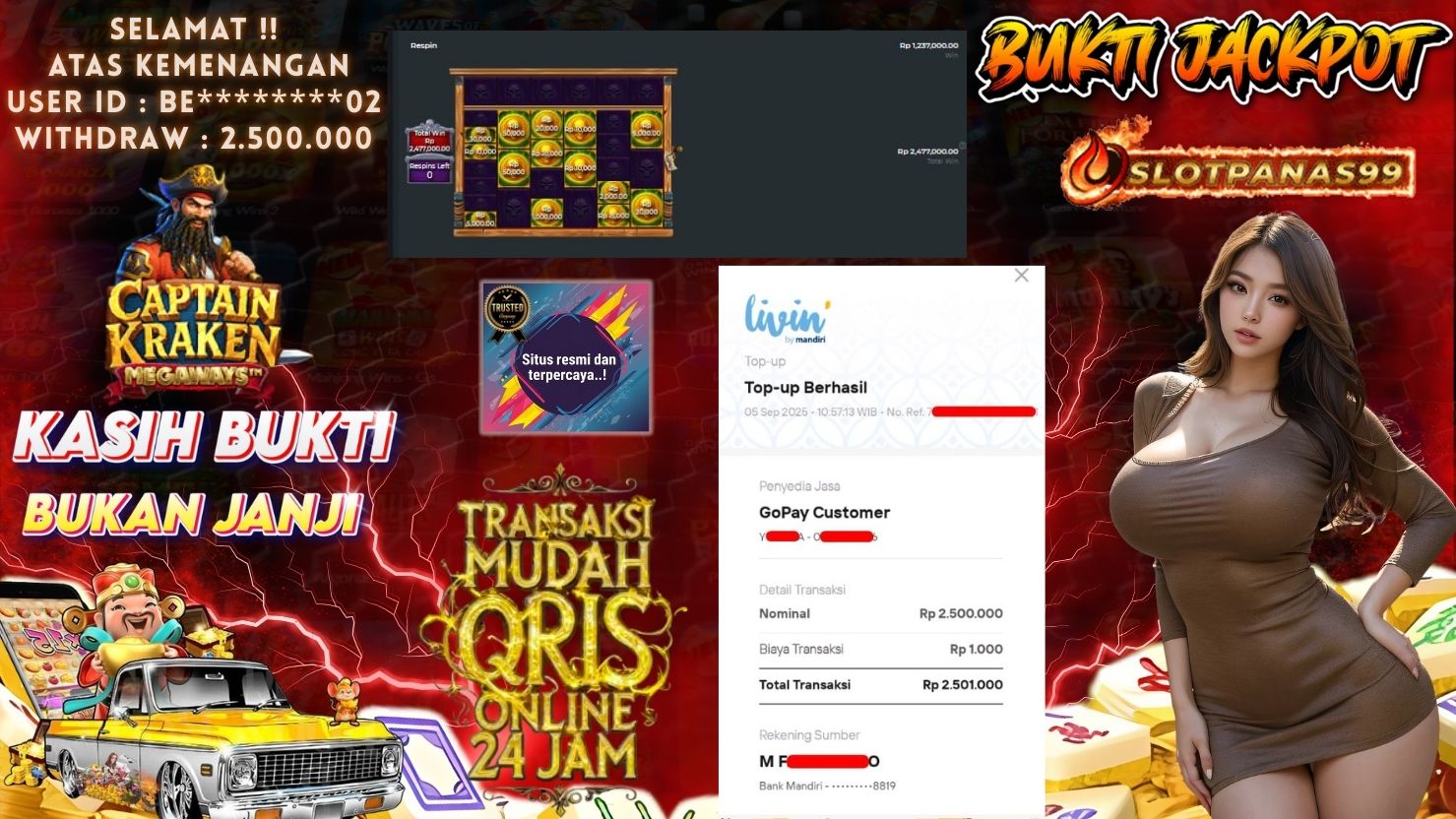 SLOTPANAS99 JACKPOT SLOT CAPTAIN KRAKEN MEGAWAYS